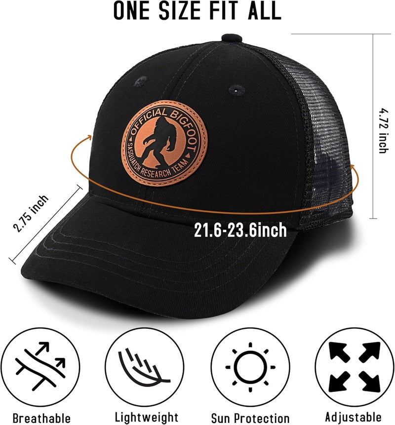 Kitcmat Store Mesh Bigfoot Hat for Men - Snapback Sasquatch Cap Adjustable Hunting & Hiking Hat Breathable Outdoor Gear - Image 3